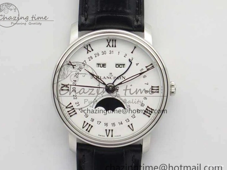 0305 SportInspired Villeret 6669 SS HG 1:1 Best Edition White Dial On Leather Strap V 8099